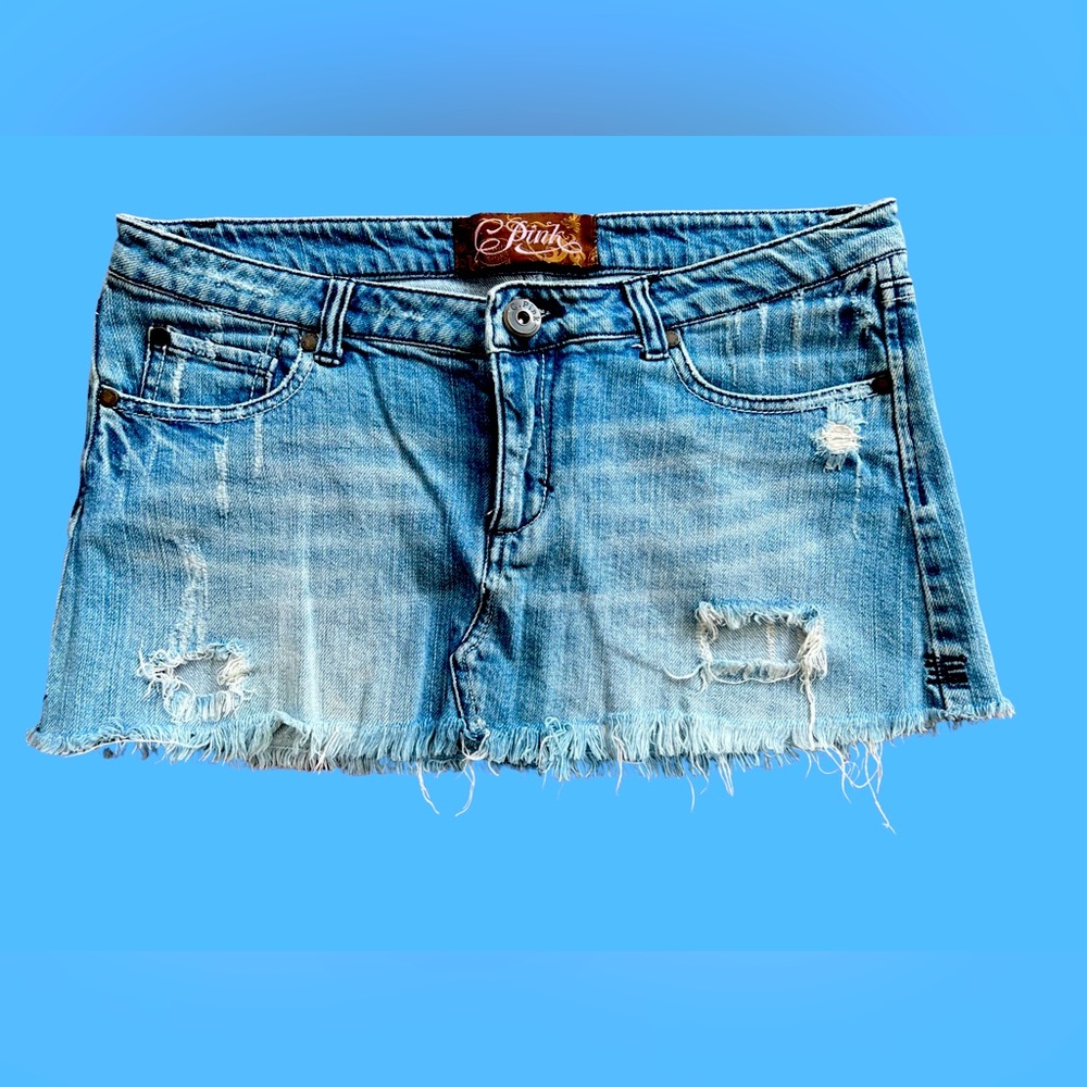 Womens mini jean skirt